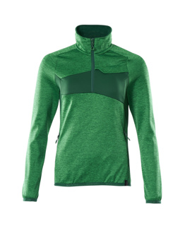 MASCOT® Accelerate Fleecepullover mit kurzem Zipper, Damen grasgrün/grün
