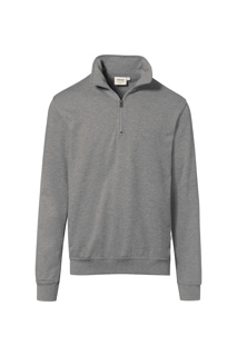 Zip-Sweatshirt Premium, GRAU-MELIERT (60% Polyester/40% BW, 300 g/m²)