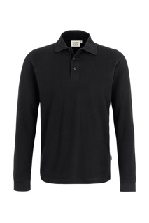 820-05 HAKRO Longsleeve-Poloshirt Classic, schwarz