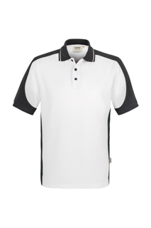 839-01 HAKRO Poloshirt Contrast Mikralinar®, weiß/anthrazit