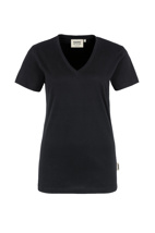 126-05 HAKRO Damen V-Shirt Classic, schwarz