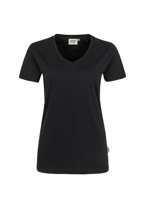 181-05 HAKRO Damen V-Shirt Mikralinar®, schwarz