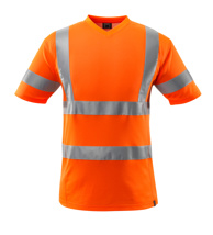 T-Shirt, V-Ausschnitt hi-vis orange
