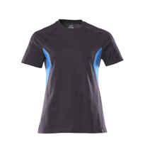MASCOT® Accelerate Damen T-shirt schwarzblau/azurblau