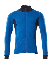 MASCOT® Accelerate Sweatshirt mit Reißverschluss azurblau/schwarzblau