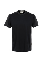290-05 HAKRO T-Shirt Contrast Mikralinar®, schwarz/anthrazit
