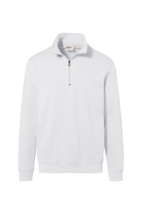 451-01 HAKRO Zip-Sweatshirt Premium, weiß