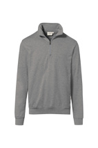 451-15 HAKRO Zip-Sweatshirt Premium, grau meliert