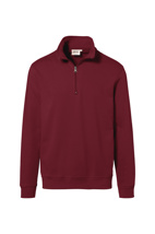 451-17 HAKRO Zip-Sweatshirt Premium, weinrot
