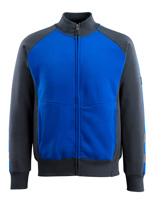 MASCOT® AMBERG, Sweatshirt mit Reißverschluss WEISS/DUNKELANTHRAZIT (60% BW/40% Polyester, 340 g/m²)