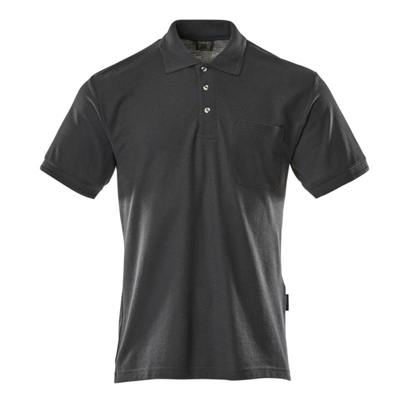 MASCOT® BORNEO Polo-Shirt, SCHWARZBLAU (60% BW/40% Polyester, 180 g/m²)
