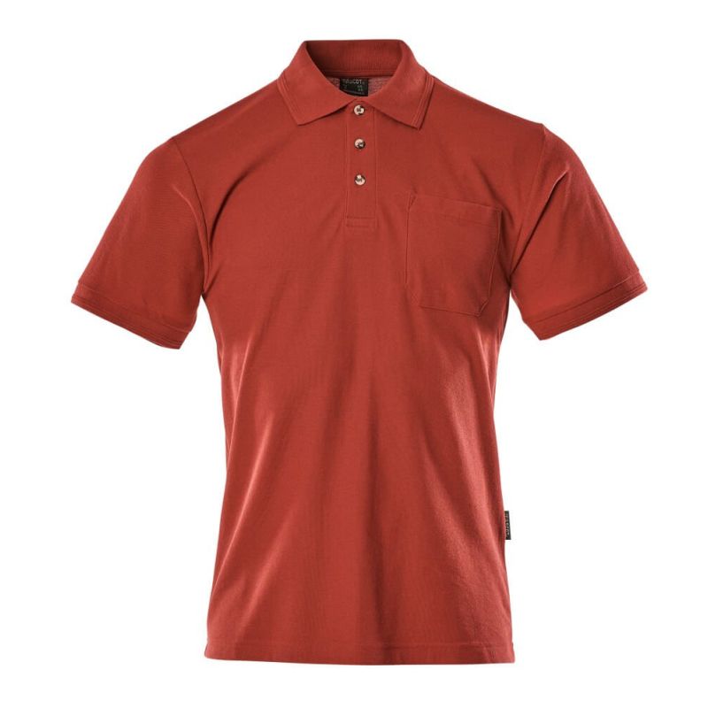 MASCOT® BORNEO Polo-Shirt, ROT (60% BW/40% Polyester, 180 g/m²)