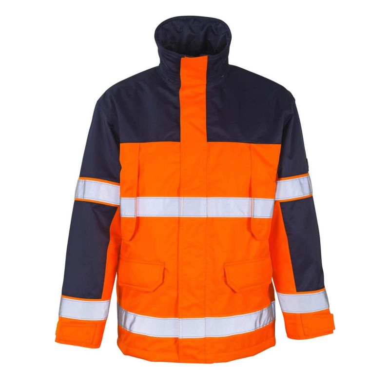 MASCOT® SAVONA Jacke, ORANGE/MARINE (100% Polyester, 240 g/m²)