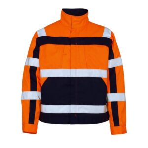 MASCOT® CAMETA Arbeitsjacke, ORANGE/MARINE Teflon®-behandelt (65% Polyester/35% BW, 290 g/m²)