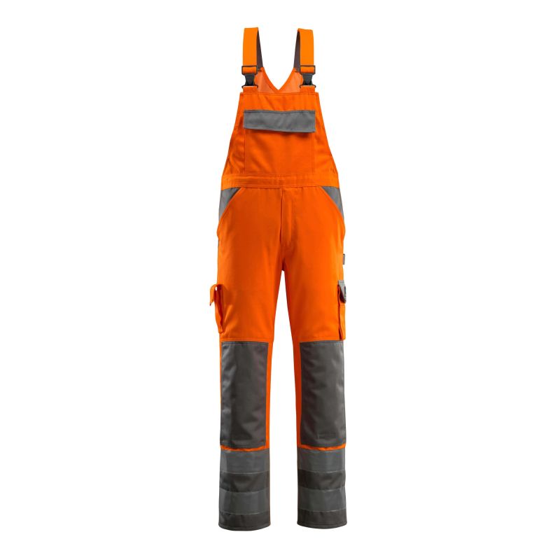 MASCOT® BARRAS Latzhose, ORANGE/ANTHRAZIT Teflon®-behandelt (65% Polyester/35% BW, 290 g/m²)