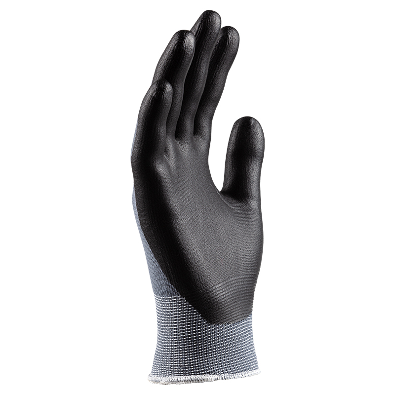 Art. 340 Molde 1 Strickhandschuh mit Beschichtung, Farbe: grau/schwarz - Image 2