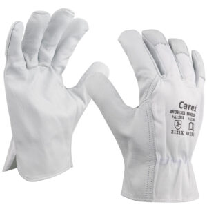 Art. 1505/K Nappalederhandschuh, Farbe: grau/weiß