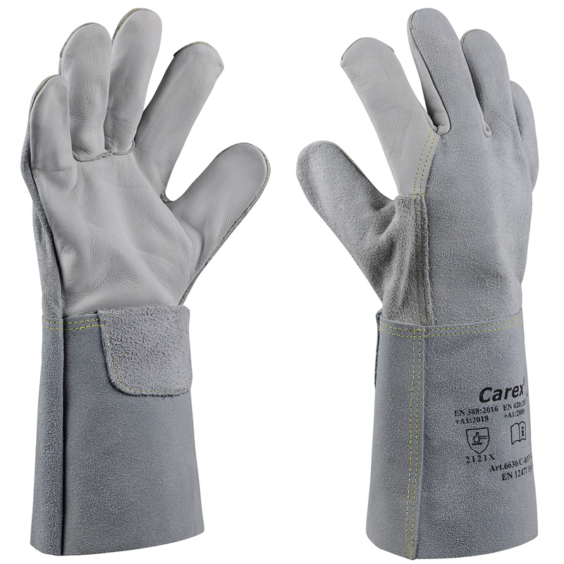 Art. 6630/C-KEV Rindlederhandschuh, Farbe: grau