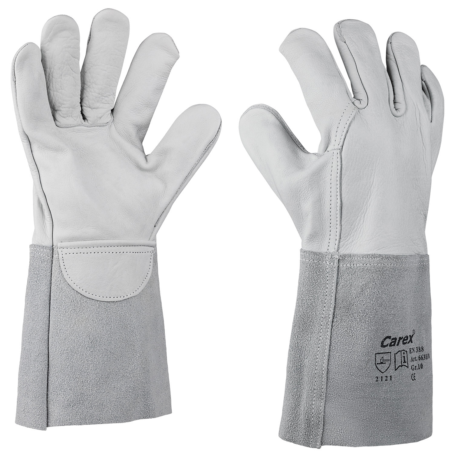 Art. 6630/B Rindlederhandschuh, Farbe: grau