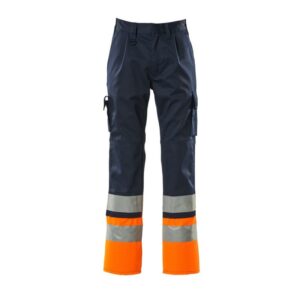 MASCOT® PATOS Hose, MARINE/ORANGE Teflon®-behandelt (65% Polyester/35% BW, 310 g/m²)