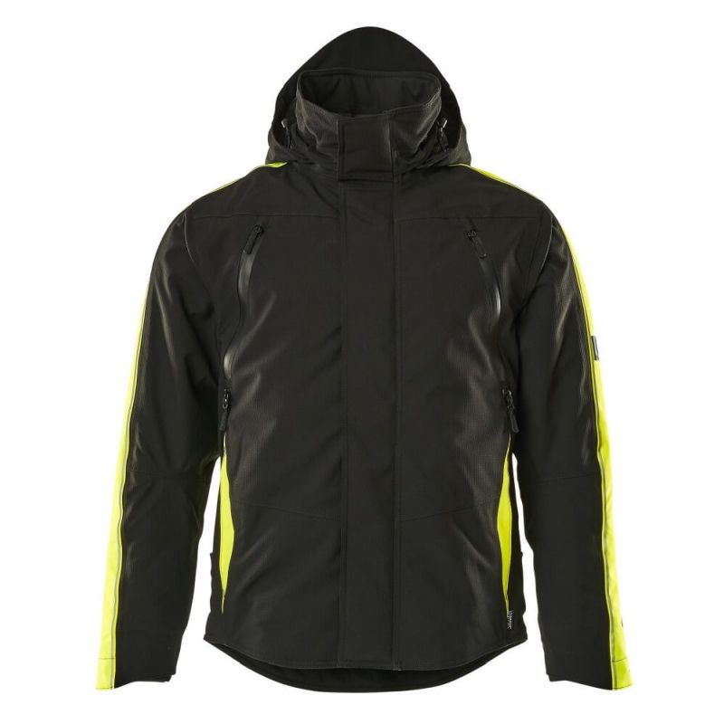 MASCOT® TOLOSA Winterjacke, SCHWARZ/hi-vis Gelb, (100% Polyester/ 250g/m²)