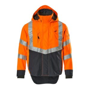 MASCOT® HARLOW Jacke, ORANGE/SCHWARZBLAU (100% Polyester, 210 g/m²)