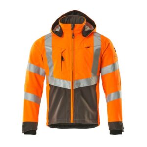 MASCOT® BLACKPOOL Soft Shell Jacke, ORANGE/DUNKELANTHRAZIT (100% Polyester, 360 g/m²)