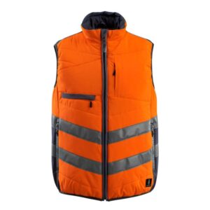 MASCOT® GRIMSBY Thermoweste, ORANGE/SCHWARZBLAU (100% Polyester, 115 g/m²)