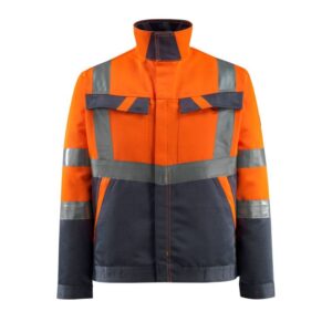 MASCOT® FORSTER Arbeitsjacke, ORANGE/SCHWARZBLAU (80% Polyester/20% BW, 285 g/m²)