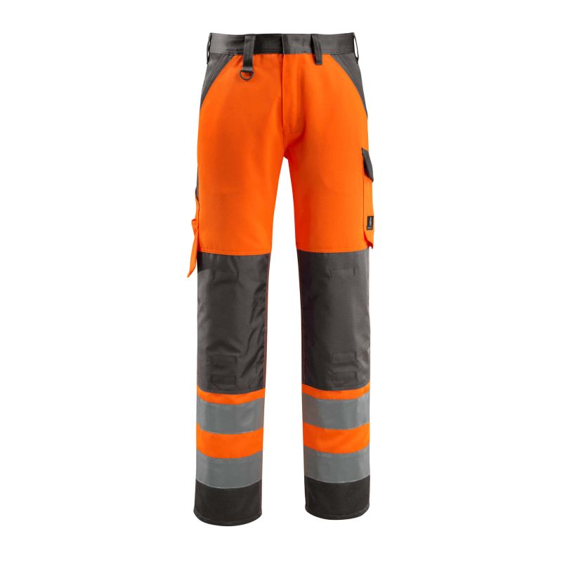 MASCOT® MAITLAND Warnschutz-Bundhose, HI-VIS ORANGE/ DUNKELANTHRAZIT (80% Polyester/20% BW, 285 g/m²
