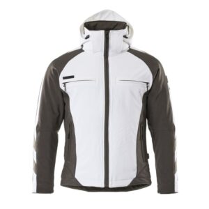 MASCOT® DARMSTADT Soft Shell Jacke mit Stretch, WEISS/DUNKELANTHRAZIT (100% Polyester/305 g/m²)