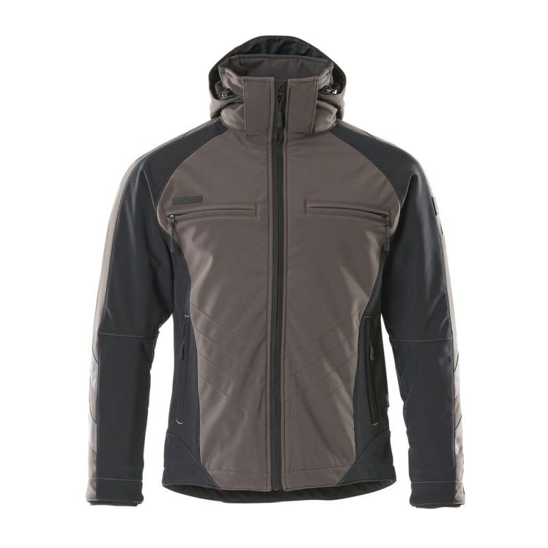 MASCOT® DARMSTADT Soft Shell Jacke mit Stretch, DUNKELANTHRAZIT/SCHWARZ (100% Polyester/305 g/m²)