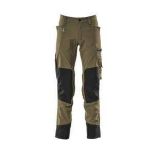 Hose mit Knietaschen, Stretchstoff, Farbe: moosgrün