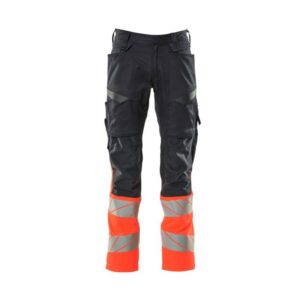 MASCOT® Accelerate Safe Hose mit Knietaschen, schwarzblau/hi-vis rot