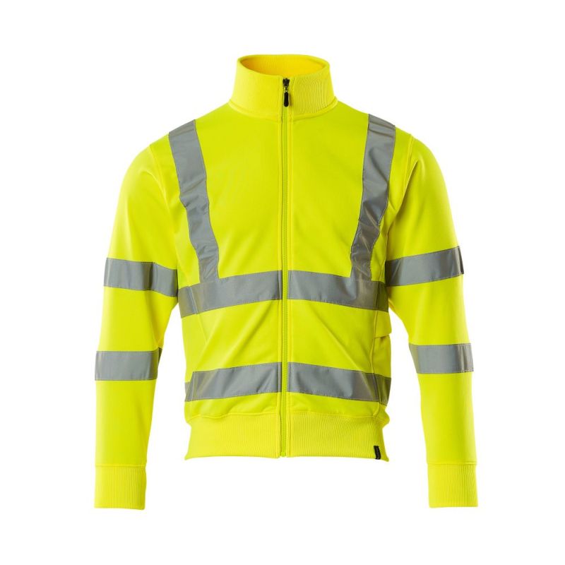 MASCOT® Maringa - Sweatshirt mit Reißverschluss, HI VIS GELB (100% Polyester, 280 g/m² )