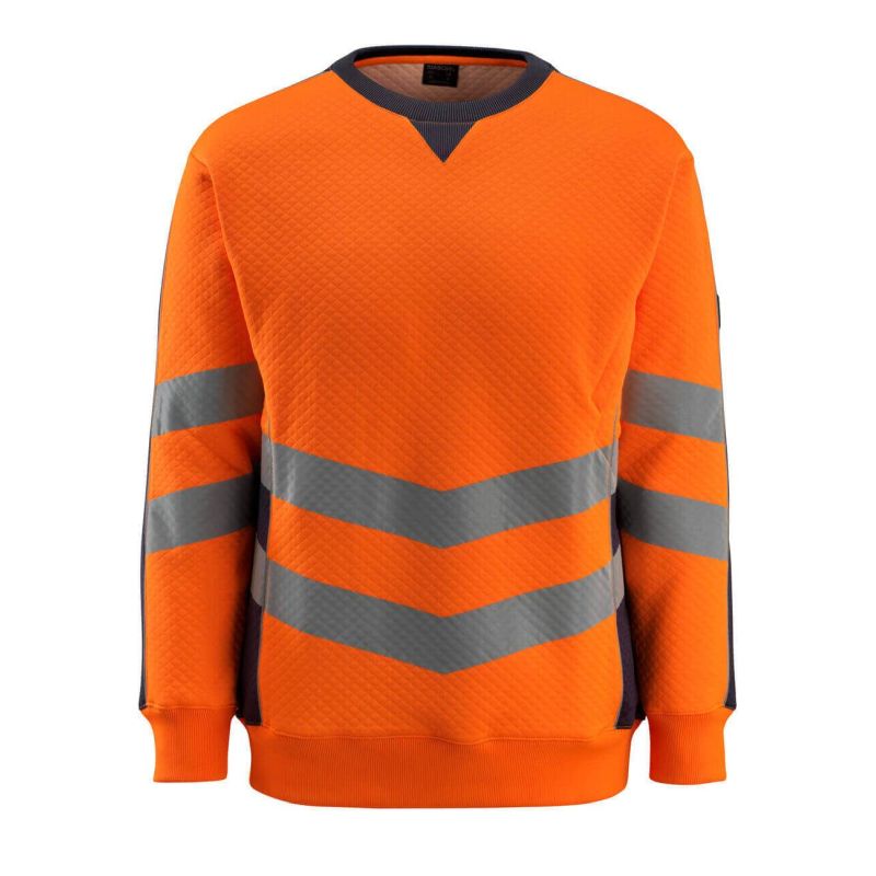 MASCOT® WIGTON Sweatshirt, ORANGE/SCHWARZBLAU (50% Polyester/50% BW, 310 g/m²)