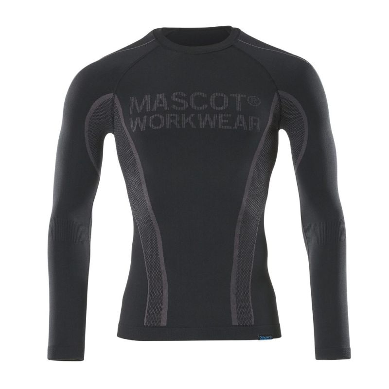 MASCOT® CROSSOVER HAMAR Funktionsunterhemd (75% Polyester/17% Polyamid/8% Lycra), schwarz