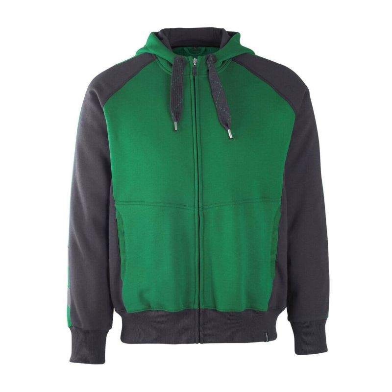 MASCOT® WIESBADEN Kapuzensweatshirt, GRÜN/SCHWARZ (60% BW/40% Polyester, 340 g/m²)