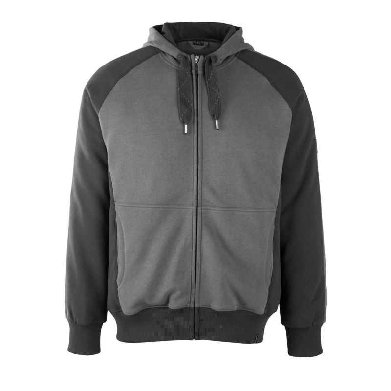 MASCOT® WIESBADEN Kapuzensweatshirt, DUNKELANTHRAZIT/SCHWARZ (60% BW/40% Polyester, 340 g/m²)