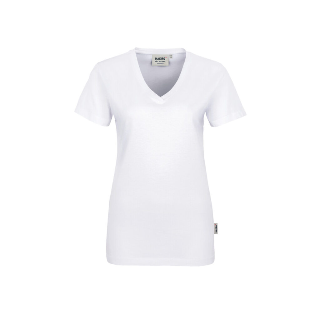 Women-V-Shirt Classic, 100% Baumwolle, 160g/qm, weiß