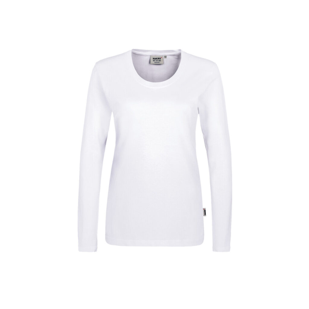 Women-Longsleeve Classic, WEISS (100% BW/ 160 g/m²)