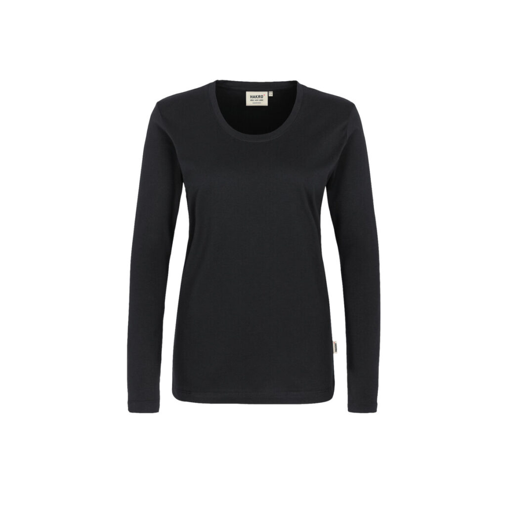 Women-Longsleeve Classic, SCHWARZ (100% BW/ 160 g/m²)