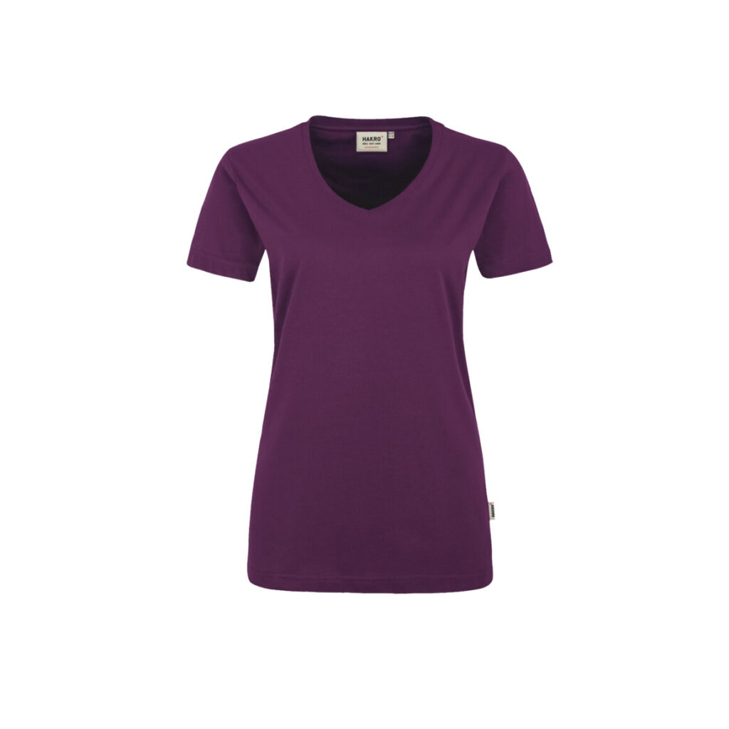 Women-T-Shirt Performance, AUBERGINE (50% BW/50% Polyester, 160 g/m²)