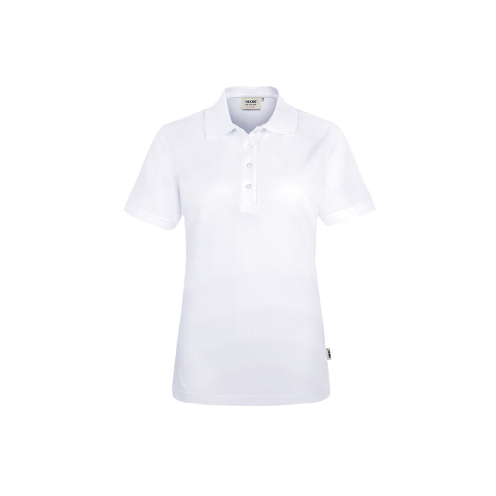 Women-Poloshirt Performance, WEISS (50% BW/50% Polyester, 200 g/m²)