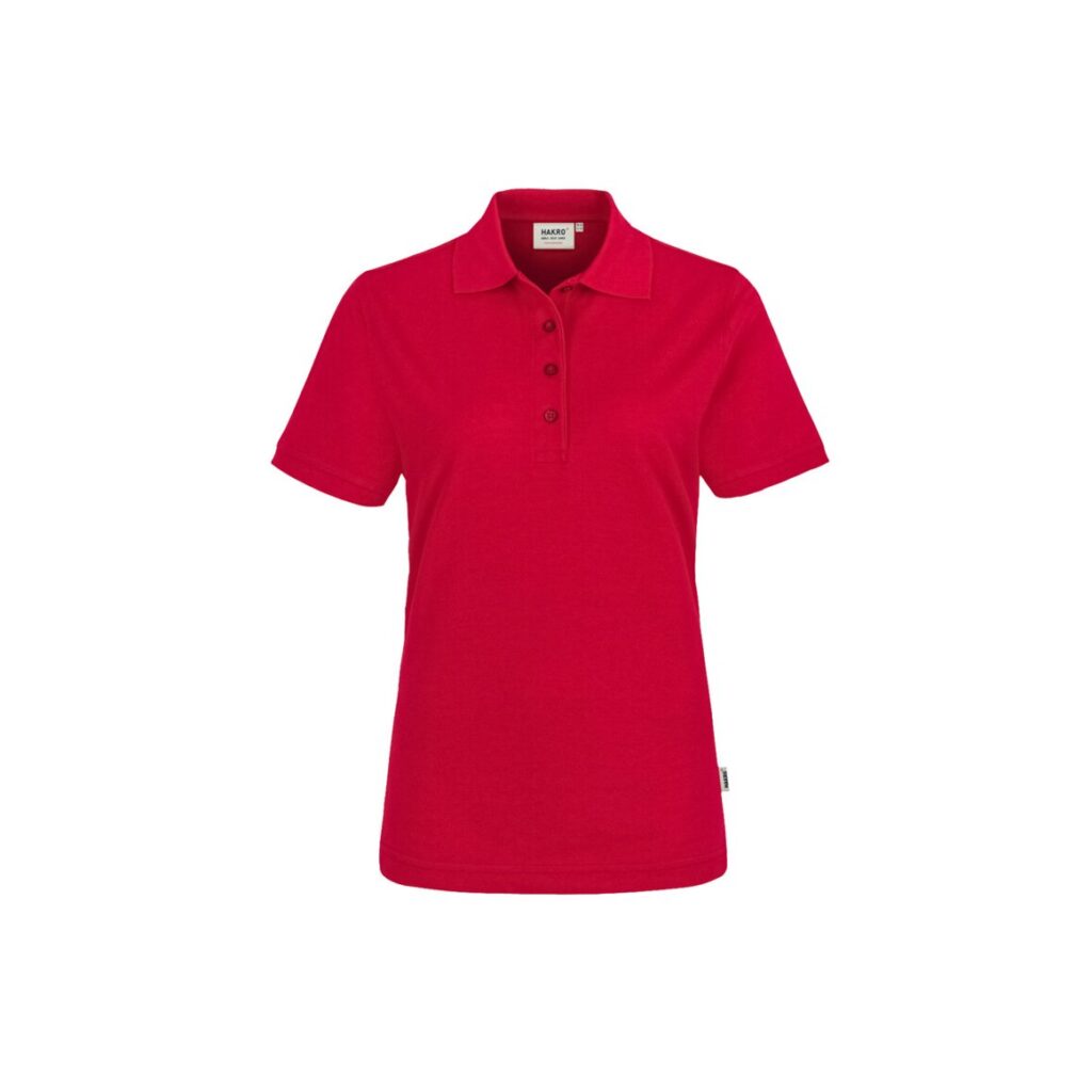 Women-Poloshirt Performance, ROT (50% BW/50% Polyester, 200 g/m²)