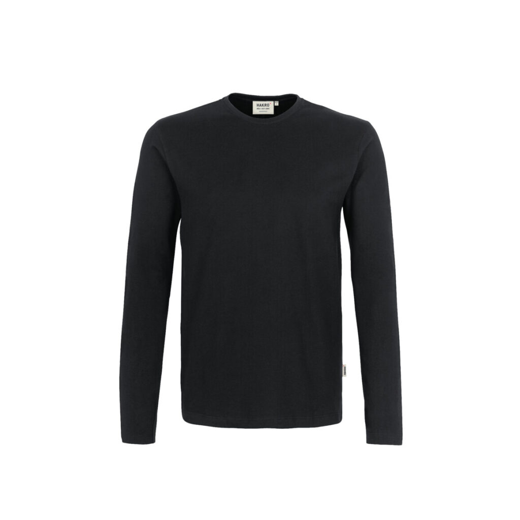Longsleeve T-Shirt Heavy, SCHWARZ (100% BW/ 185 g/m²)