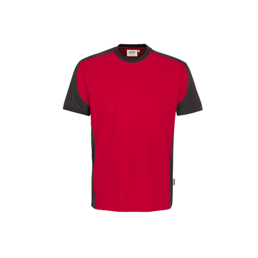 T-SHIRT-CONTRAST PERFORMANCE, Farbe rot/anthrazit
