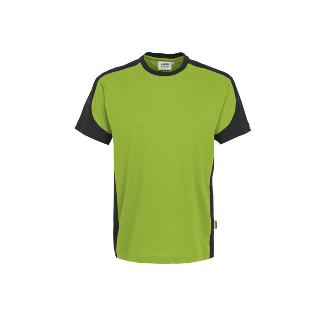 T-SHIRT-CONTRAST PERFORMANCE, Farbe kiwi/anthrazit