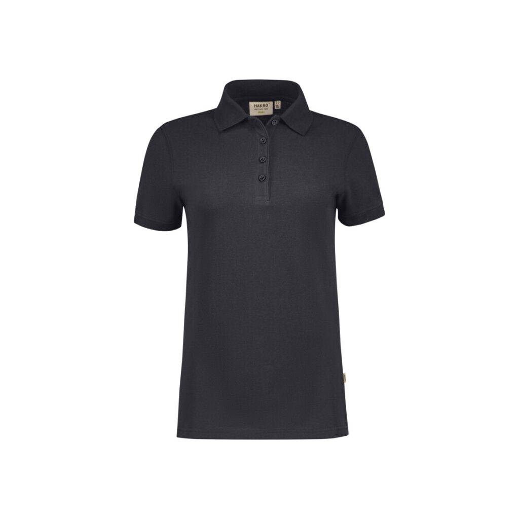 HAKRO Damen Poloshirt Bio-Baumwolle GOTS karbongrau
