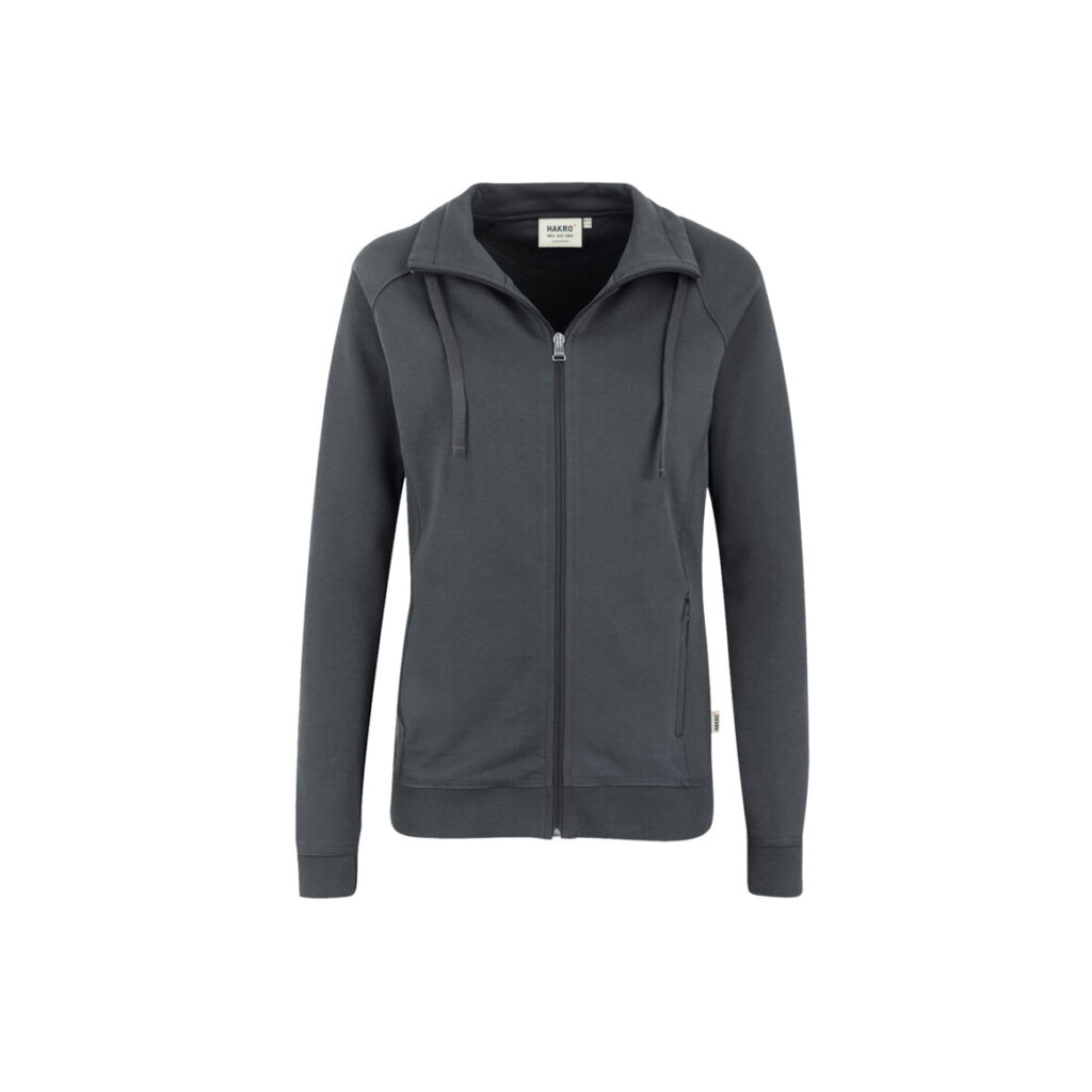 Women-Sweatjacke College, ANTHRAZIT (70% BW/30% Polyester, 300 g/m²)